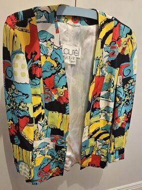 Laurel Vintage Printed Women's Blazer Size 38